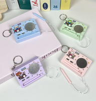 Mainan Drum Elektronik Gantungan Kunci ABS Kartun Hewan Mini Mesin Pad Musik Dapat Direkam Sentuh Sensitif Set Piano Mode Ganda Hadiah Lucu