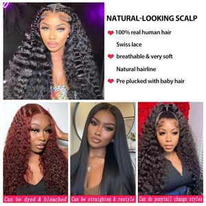 Parrucche Lace Front 13x4 Deep Wave all'Ingrosso in Capelli Umani Densità 200% Parrucche Frontal Ricce per Donne di Colore Colore Naturale <span class=keywords><strong>30</strong></span> Pollici - Product Image 4