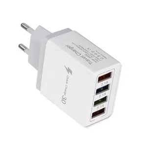 3.0 Fast Charger 4 Usb Telefoon Lading 3.1A Wall Charger Universal Travel Adapter Us/Eu Oplader Voor Mobiele Huawei xiaomi