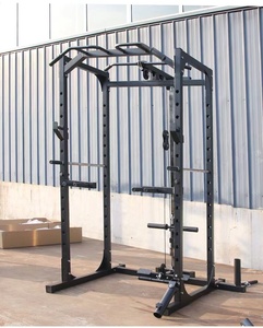 Support de musculation multifonctionnel rack de squat <span class=keywords><strong>cage</strong></span> de rack de puissance avec poulies tout-en-un entraîneur fonctionnel avec système de pulldown lat - Product Image 4