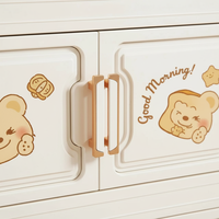 Armoire pliable pour enfants en plastique PP, 5 étages, armoire de rangement pour vêtements d'enfants avec roulettes, motif de dessin animé