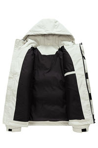 Customized logo Outdoor bright casual cotton-padded <b>jacket</b> <b>men's</b> padded temperament coat hooded warm <b>jacket</b> winter warming - Product Image 3