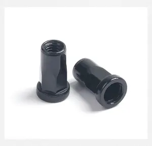 Porca de rebite galvanizada de zinco preto cabeça redonda meio hexagonal M4 * 3.0-15