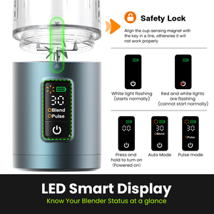 Licuadora Portátil Eléctrica Nueva de Fábrica, Recargable por USB, Cuchillas de Acero Inoxidable, Fácil de Transportar, Funciona con Batería, para Viajes, OEM - Product Image 3
