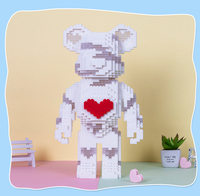 Jeu de blocs de construction en briques, jouets éducatifs personnalisés, ours, cadeau