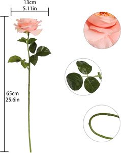 Nouvelles roses artificielles haut de gamme style Ins moderne, toucher réel, roses Austin effet mouillé pour mariages et décorations intérieures - Product Image 3