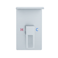 Ensemble de robinetterie de douche encastrée de style américain moderne avec mitigeur, support, cartouche céramique et corps en alliage électroplaqué
