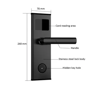 高金中国锁制造商安全门锁智能无钥匙欧洲标准酒店房间射频识别卡智能锁