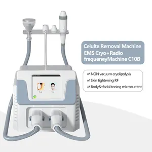 EMS Estimulador Muscular Congelación de Grasa Máquina de Crioterapia Estiramiento DE LA Piel EMS Cryo RF Máquina de Radiofrecuencia Quema de Grasa
