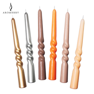 Wholesale New Style Spiral Twisty Stick Taper <strong>Orange</strong> Color <strong>Candles</strong> for Wedding Dinner Decor 20cm - Product Image 6