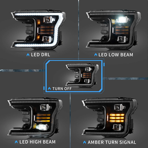 Faros Delanteros LED Completos VLAND para Ford F150 2018-2020 13ª Generación (Tercera Generación) Conjunto de Luces Delanteras - Product Image 2