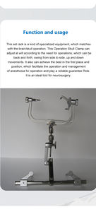 מהדק גולגולת בעל 3 פינים לניתוחי נוירוכירורגיה, מהדק גולגולת מייפילד, מסגרת ראש טרקטור HF-A300 - Product Image 3