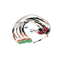 Harness Kabel Multi-cabang Kompleks Kustom dengan Blok Terminal Hijau, Kumparan Choke Cincin Ferit untuk Peralatan Otomasi Industri