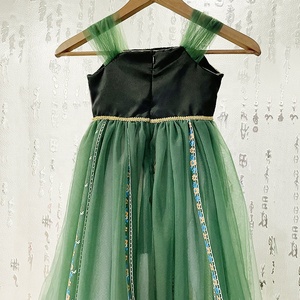 Hot TV & Movie manica corta Summer Mesh Dress fiori ricamati <span class=keywords><strong>Anna</strong></span> Dress Kids <span class=keywords><strong>Elsa</strong></span> <span class=keywords><strong>Anna</strong></span> Princess Dress - Product Image 5