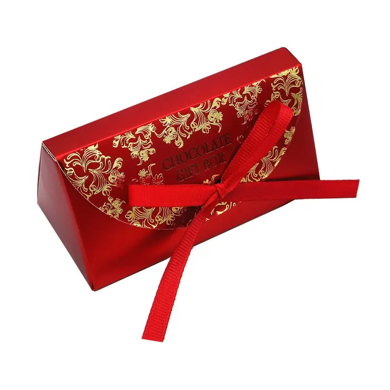 Net kırmızı altın kör kutusu hediye şeker somun karton özel lüks boş çikolata kutusu baskılı logo