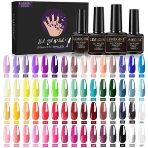 Yimart Gel Nail Polish Set 60/40/24 Colors Semi Permanent UV Led Gel Varnish Soak Off Nail Lacquers Base Top Coat