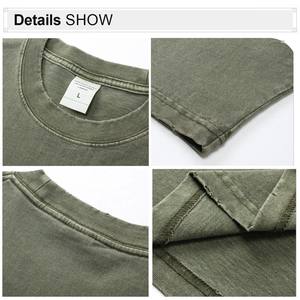 Camiseta AR8830 con Logotipo Personalizado, 250 Gramos, Algodón Grueso, Unisex, Talla Grande, Camisetas Lisas de Alta Calidad, Camisetas Vintage Lavadas - Product Image 4