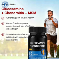 Capsules OEM Halal MSM Glucosamine 1500 Chondroïtine 800 – Compléments pour la Santé des Articulations et des Os – Capsules MSM Glucosamine Chondroïtine