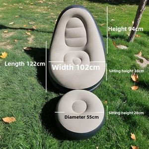 American Style Flocking <b>Inflatable</b> Eco-Friendly PVC Combination <b>Sofa</b> Music Festival Outdoor Lazy Footrest Home Leisure Adult Air - Product Image 4