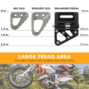 NiceCNC pour KTM TPi EXC 300 EXC-F <span class=keywords><strong>350</strong></span> SX 125 <span class=keywords><strong>SXF</strong></span> 450 2017-2024 <span class=keywords><strong>2023</strong></span> pointe de levier de changement de plaque de pédale de frein pour Husqvarna TE 300 - Product Image 3
