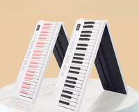 Custom Logo Professional Organ 88 Key Portable Folding Electronic Piano Musical Instrument Keyboard With Lights for Performance