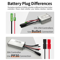 Kit de Conversion Moteur de Vélo Électrique KT 36V/48V 250W-1000W, Contrôleur Ebike 15A/17A/22A/25A/30A avec Connecteur Étanche Julet