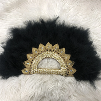 Éventails à main en plumes de fête africaine Éventails en plumes d'autruche faits à la main pour costumes de mascarade Cosplay Carnaval