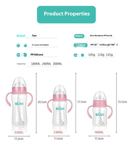 Gobelet à large ouverture sans BPA en PP et silicone avec motif de dessin animé, poignée et débit variable pour bébés de 0 à 6 mois et jusqu'à <span class=keywords><strong>1</strong></span> an - Product Image 3