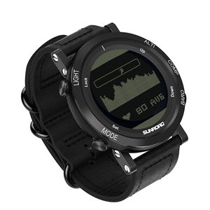 Montre de sport multifonctionnelle haut de gamme SUNROAD pour activités de plein air, étanche, avec baromètre, altimètre, boussole, chronomètre et bracelet en nylon - Product Image 2
