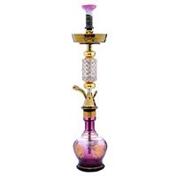 Ensemble Chicha Arabe de Luxe Asianstar Factory, en Acier Inoxydable Plaqué Or, Logo Personnalisé, Taille Moyenne, Coffret Cadeau – Vente Chaude