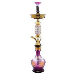 Venta caliente de fábrica de lujo árabe Shisha Set de acero inoxidable chapado en oro Hookah para fiestas Frosted Technics - Product Image 3