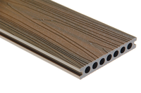 Plancher en WPC extérieur imperméable, design européen, antidérapant, anticorrosion, avec clip en T dissimulé