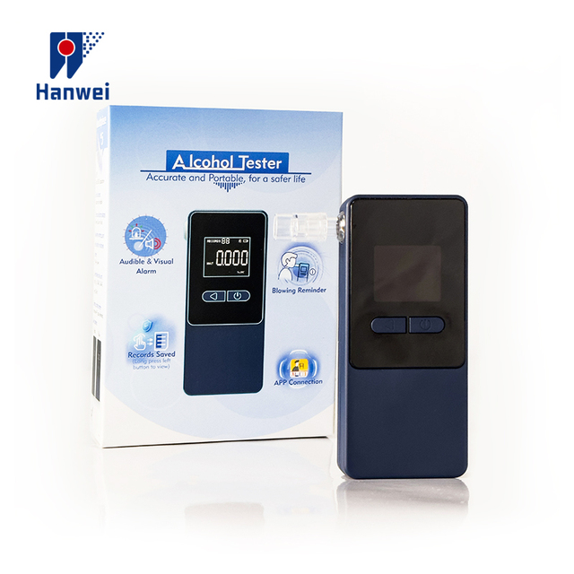 Hanwei Alcohol Detector Fuel Cell Sensor Battery Operated Portable Digital Breathalyzer Device