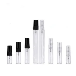 Mini embalagem de perfume vazia 2 ml/3 ml/5 ml/10 ml, amostra de perfume transparente, frascos atomizadores para perfume