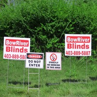 Clear Coroplast Yard Sign Supports Feuille de plastique Immobilier Pelouse politique Vues expressives Enjeux de signe de cour de premier rang