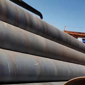 Herhangi bir uzunlukta spiral kaynaklı çelik boru kesme Q235b Spiral boru tedarikçileri 500mm büyük çaplı spiral kaynaklı boru