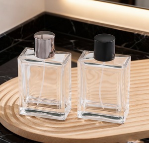 100ml Rỗng chai nước hoa bao bì vuông tùy chỉnh màu sắc logo chai nước hoa thủy tinh tùy chỉnh nắp - Product Image 6