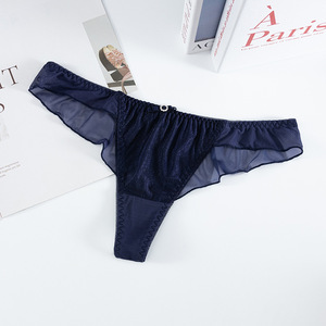 Perizoma Sexy in Pizzo a Vita Bassa, Slip Trasparenti Traforati, Mutandine Quotidiane in Cotone Lavorato a Maglia Senza Cuciture e Traspiranti per Donne - Product Image 5