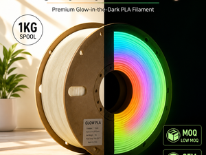 ไส้พลาสติกเรืองแสงในที่มืด PLA ขนาด 1.75 มม. น้ำหนัก 1 กก. สีรุ้งเรืองแสงในที่มืด สำหรับเครื่องพิมพ์ 3 มิติ ยี่ห้อ Bambu Lab และ Creality - Product Image 1