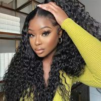 Wig 4x4 Closure Deep Curly, Dapat Di-perm dan Diwarnai, Multi-Panjang dengan Rambut Keriting Longgar