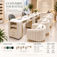 Ensemble table et chaise de manucure moderne pour salon de beauté, durable et facile à nettoyer
