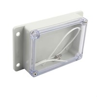 Boîte de jonction rectangulaire en plastique ABS étanche avec couvercle en acrylique transparent et fixation par vis pour câblage électrique extérieur