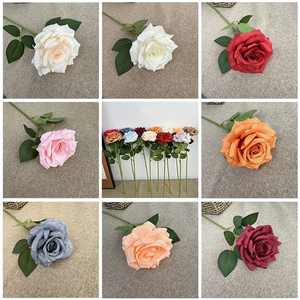 Vente en gros de rose artificielle en soie bouclée <span class=keywords><strong>Anna</strong></span> à <span class=keywords><strong>film</strong></span> unique bordeaux, roses blanches rouges bouclées à la main de qualité supérieure pour bouquet de fleurs - Product Image 6