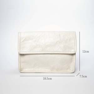 Customized White Color Zipper Closure Polyester Cosmetic Bag Fashion Style Printed <b>TYVEK</b> Environmentally Friendly Custom Logo - Product Image 6