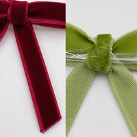 Ruban en velours de luxe personnalisé, fabriqué directement en usine, ruban papillon écologique pour emballages cadeaux de Noël et de mariage