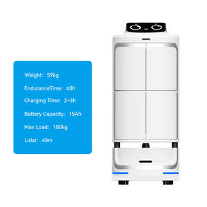 Robot Pengantar Hotel Navigasi Otomatis Kapasitas Besar Daya Tahan Lama Akses Lift Multi Lantai Langsung dari Pabrik - Product Image 4