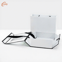 Boîte d'emballage rigide magnétique personnalisée auto-érectible avec fenêtre transparente en PVC et ruban, écologique et recyclée, pour cosmétiques et soins de la peau