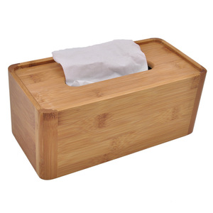 <b>Bamboo</b> Tissue Box Large Storage For Home Living Room Coffee <b>Table</b> - Product Image 1