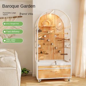 Sıcak satış kapalı şık nefes çıkarılabilir kuş kafesi yetiştiriciliği dayanıklı ahşap kuş evi kuşlar her türlü uygun - Product Image 2