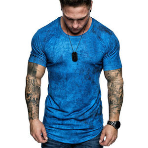 Camisetas de entrenamiento para hombre, camisa de manga corta, blusa lisa con diseños de impresión personalizados, impresión por sublimación, OEM - Product Image 4